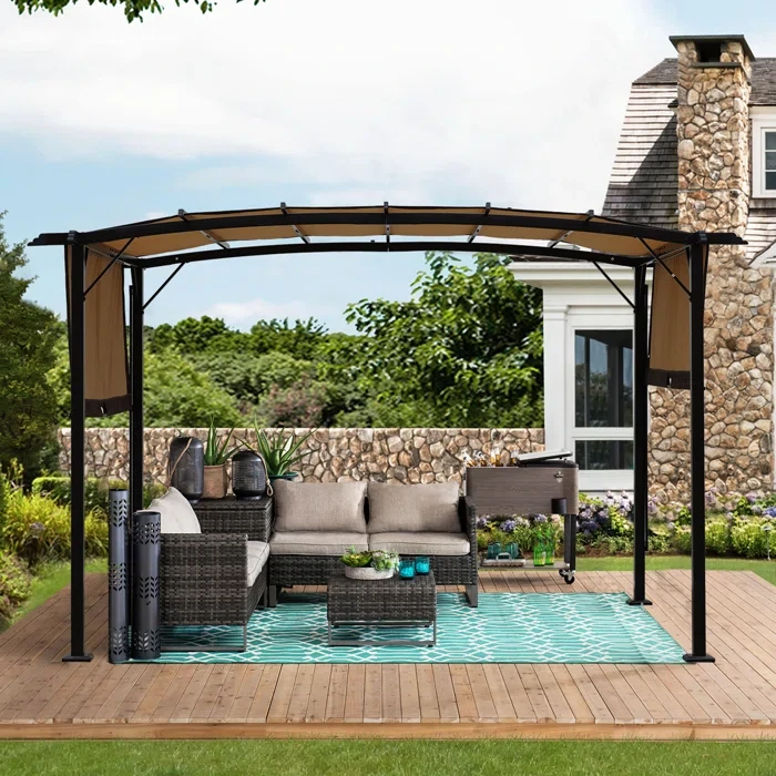 12 Ft. W x 9 Ft. D Steel Patio Gazebo