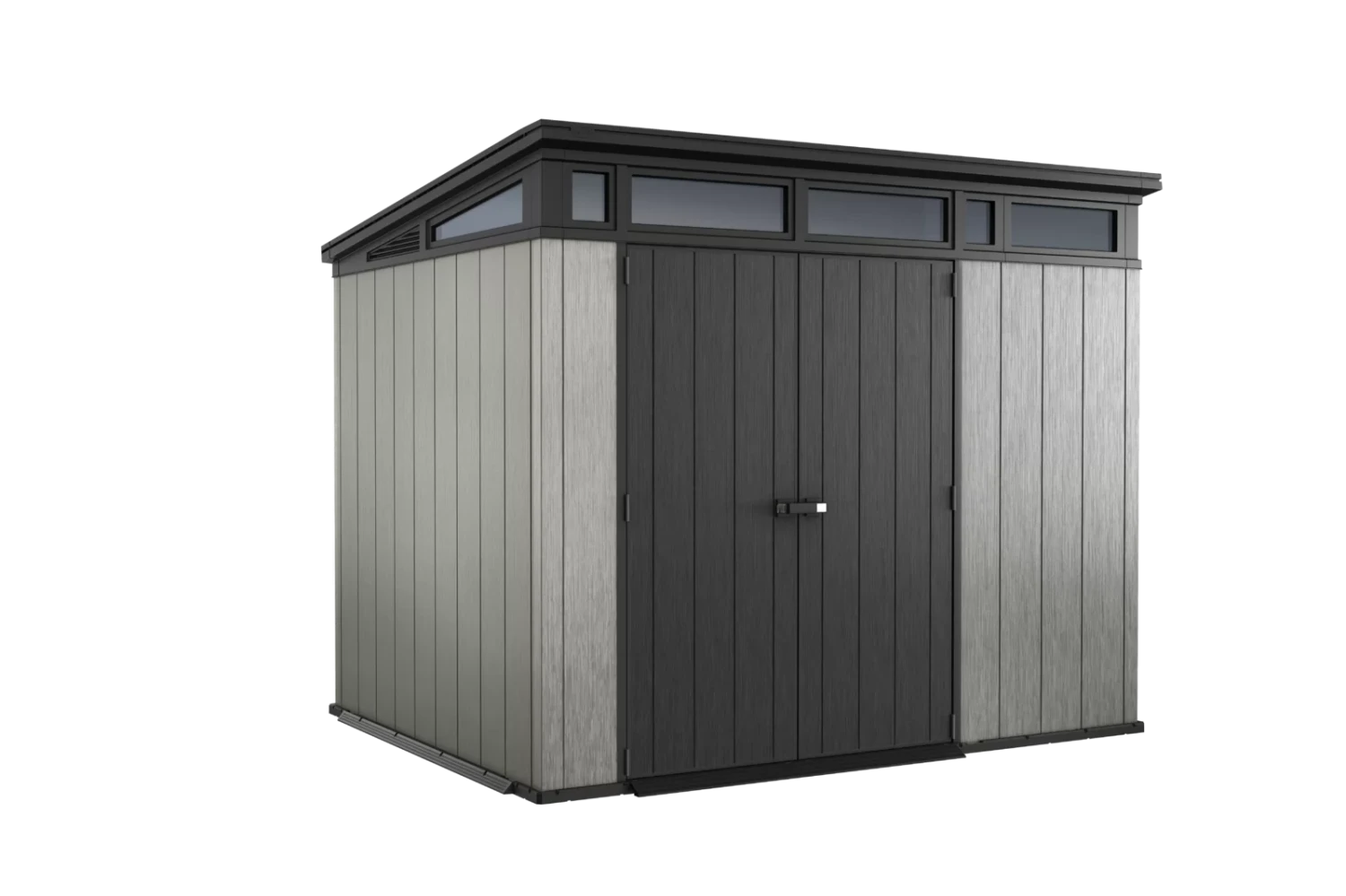 Keter Artisan 9x7 ft. Modern Resin Outdoor Storage Shed With Floor for Patio Furniture and Tools