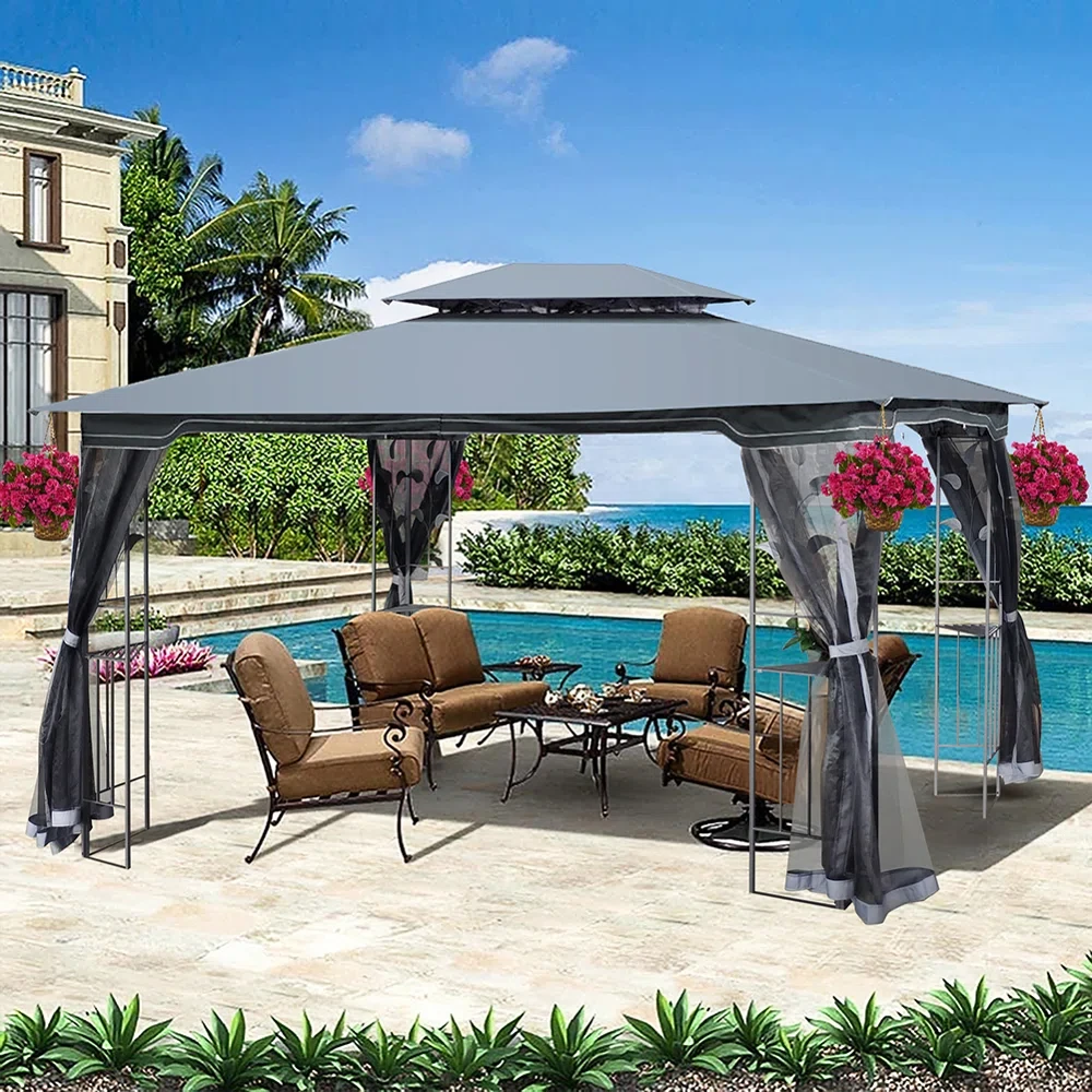 13 Ft. W x 10 Ft. D Metal Dome Gazebo