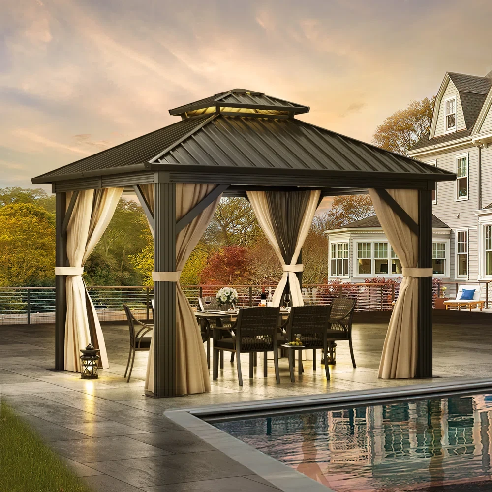 10 Ft. W X 10 Ft. D Aluminum Patio Gazebo